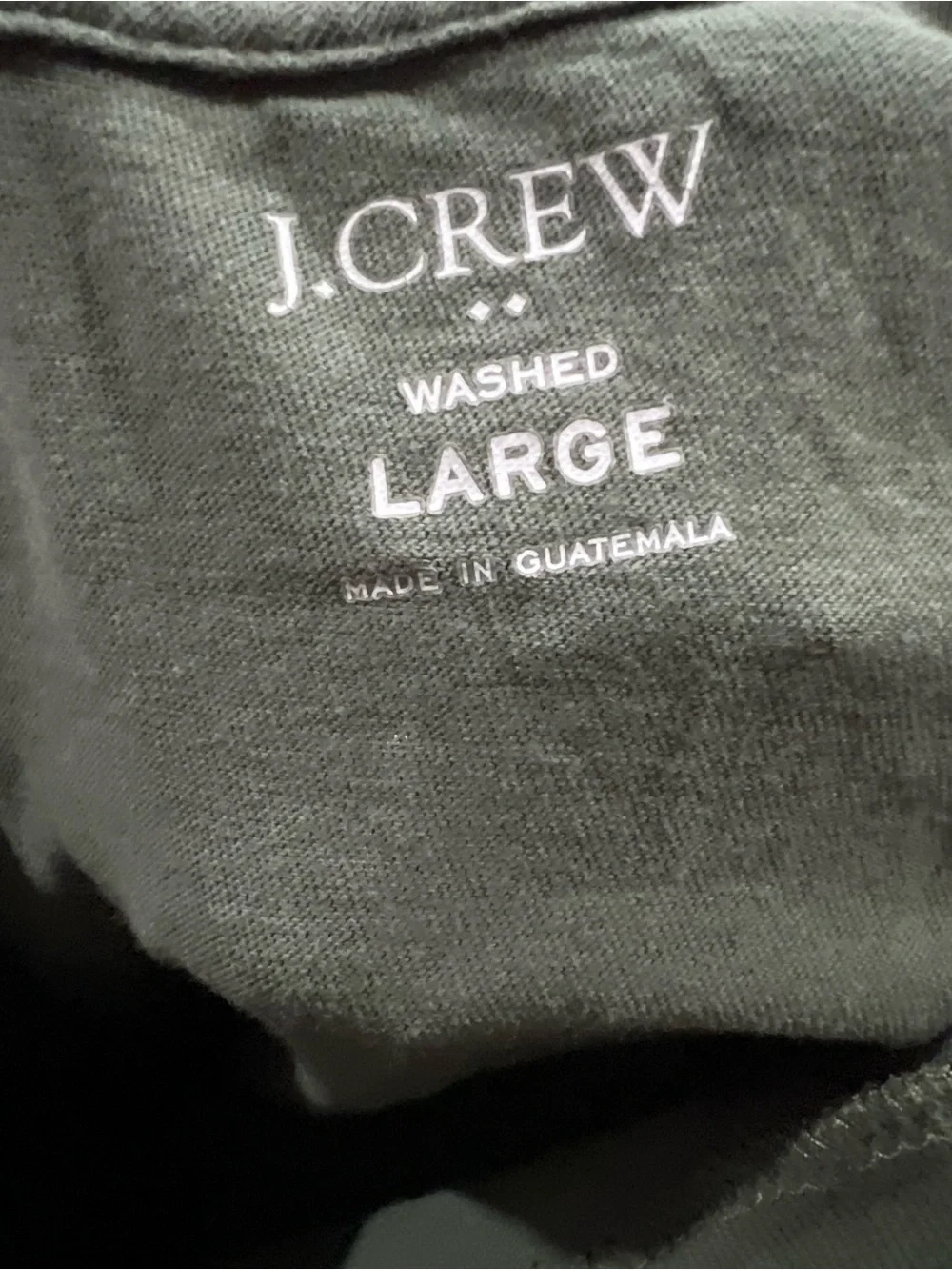J. Crew Washed Crewneck Sweater in Olive